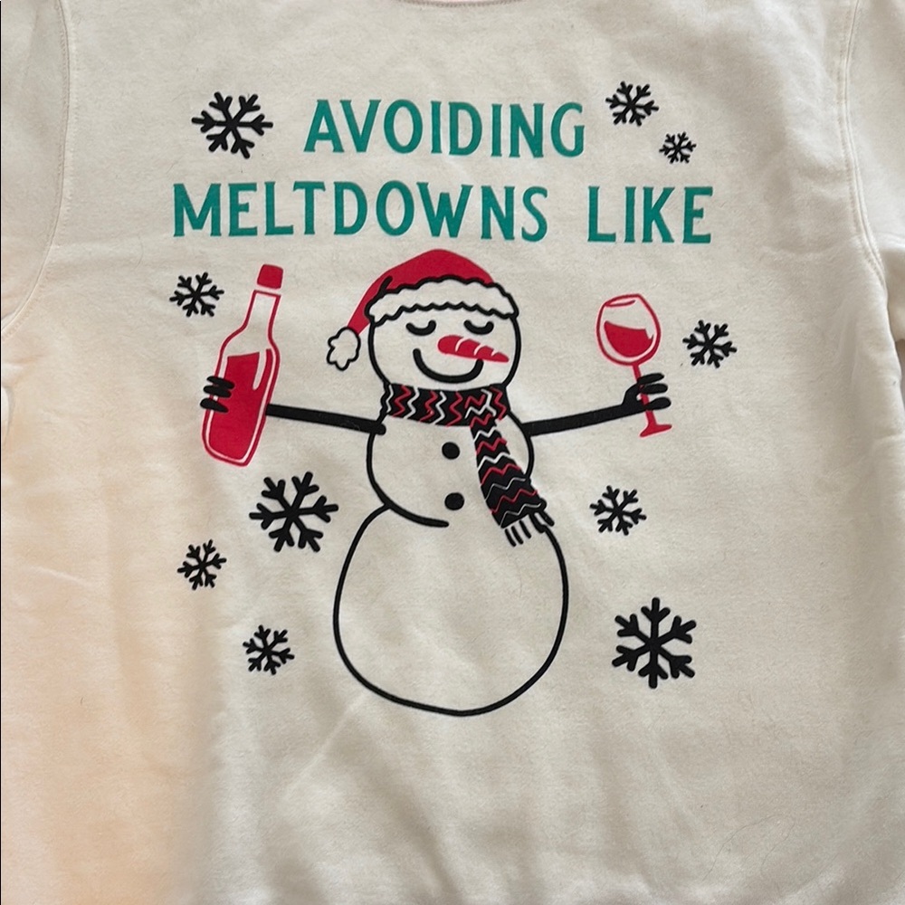 Festive Snowman Sweater - Red and White - Picture 3 of 4